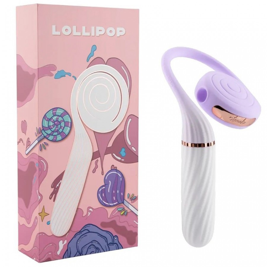 Двухсторонний вакуумный стимулятор с пульсацией Otouch LOLLIPOP Lilac