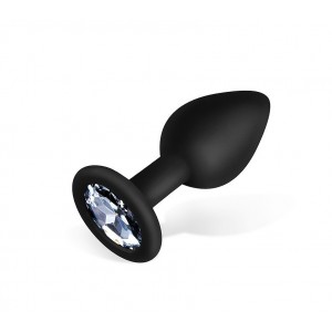 Силиконовая анальная пробка с кристаллом MMG SexToys Pluganale Piccolo Clear 7 х 2,7 см