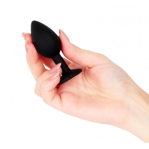 Силиконовая анальная пробка с кристаллом MMG SexToys Pluganale Piccolo Clear 7 х 2,7 см