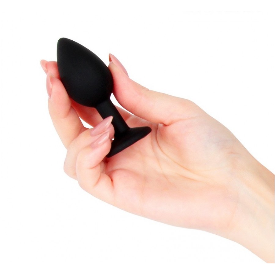 Силиконовая анальная пробка с кристаллом MMG SexToys Pluganale Piccolo Clear 7 х 2,7 см