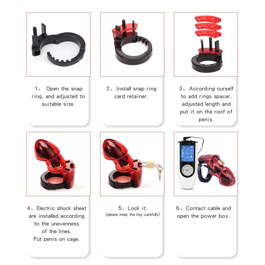 Мужской пояс верности с электростимуляцией и пультом Player