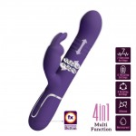 Вибратор-кролик с вращением бусин и поступательными движениями Pretty Love Twinkled