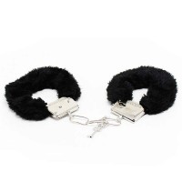 МЕТАЛЛИЧЕСКИЕ НАРУЧНИКИ С ЧЕРНЫМ МЕХОМ LUV BONDS