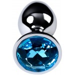 Анальная пробка с голубым кристаллом Sexy Chrystall