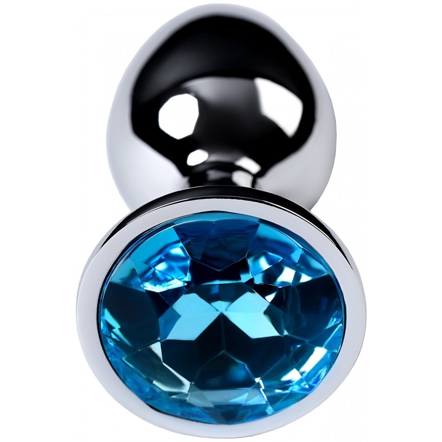 Анальная пробка с голубым кристаллом Sexy Chrystall