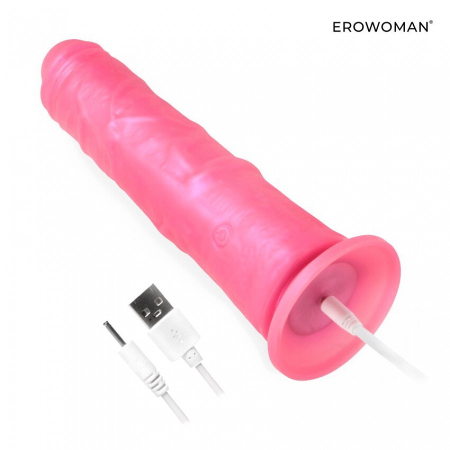 Мощный вибратор с пультом ДУ Erowoman розовый 20,5 х 4,2 см