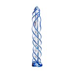 Стеклянный фаллоимитатор в форме спирали Sexus Glass, 18,7 х 2,5 см 912002