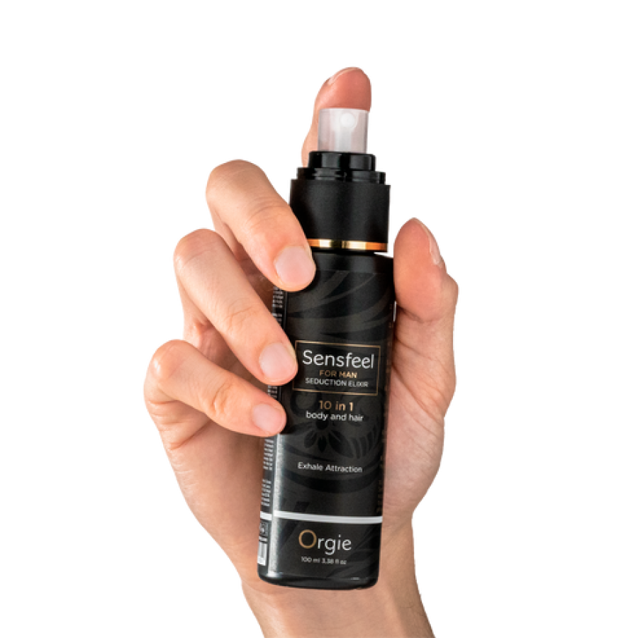 Мужской спрей с феромонами для тела и волос Orgie Sensfeel For Man Pheromone Seduction Elixir 10 в 1, 100 мл