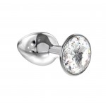 Анальная пробка Pluganale Piccolo Metall White 7 х 2,7 см