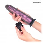 Мощный вибратор с пультом ДУ Erowoman фиолетовый 20,5 х 4,2 см