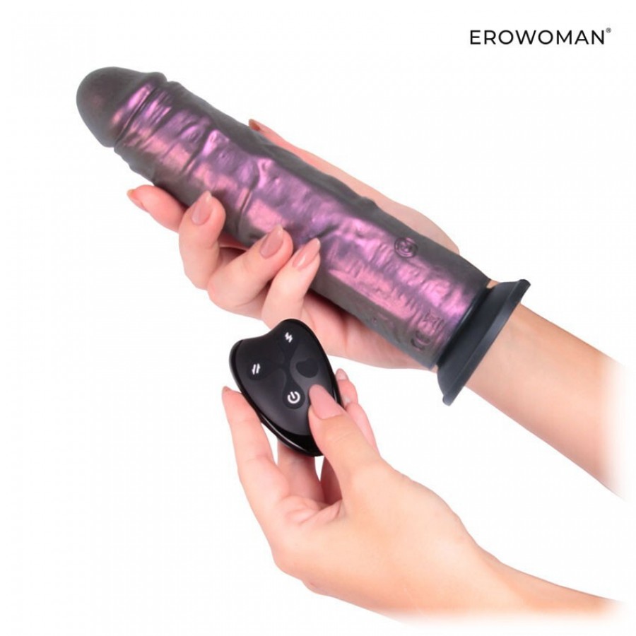 Мощный вибратор с пультом ДУ Erowoman фиолетовый 20,5 х 4,2 см