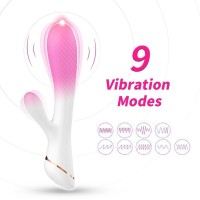 Стильный вибратор-кролик 20,5 х 3,5 см USK-V25