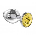 Анальная пробка Pluganale Piccolo Metall Yellow 7 х 2,7 см