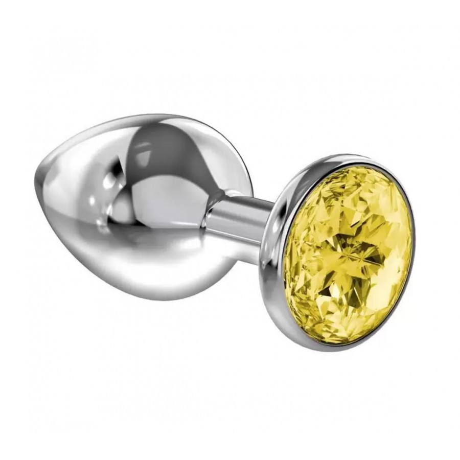 Анальная пробка Pluganale Piccolo Metall Yellow 7 х 2,7 см