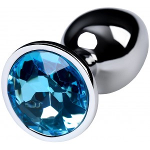 Анальная пробка с голубым кристаллом Sexy Chrystall