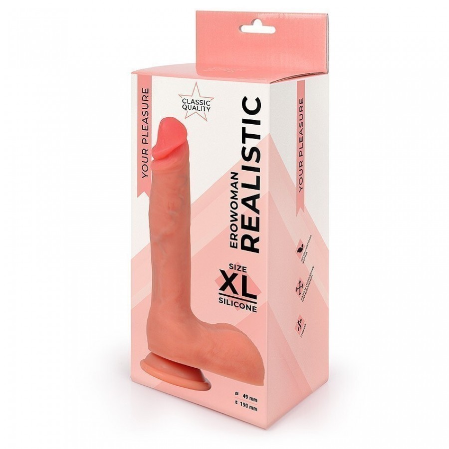Большой силиконовый фаллоимитатор Erowoman XL-Size ER-30080