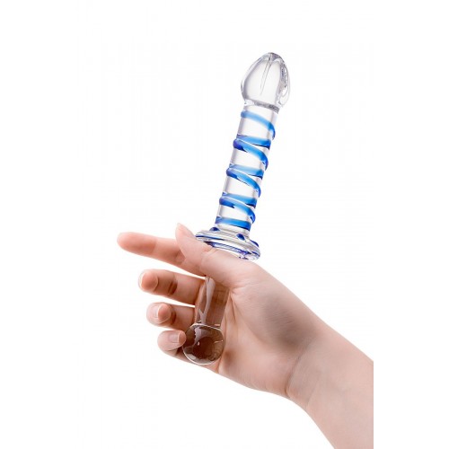 Двусторонний фаллоимитатор Sexus Glass 22,5 х 3,5 см  912044