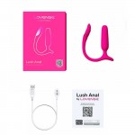 Анальный вибратор со стимуляцией клитора и приложением Lovense Lush Anal