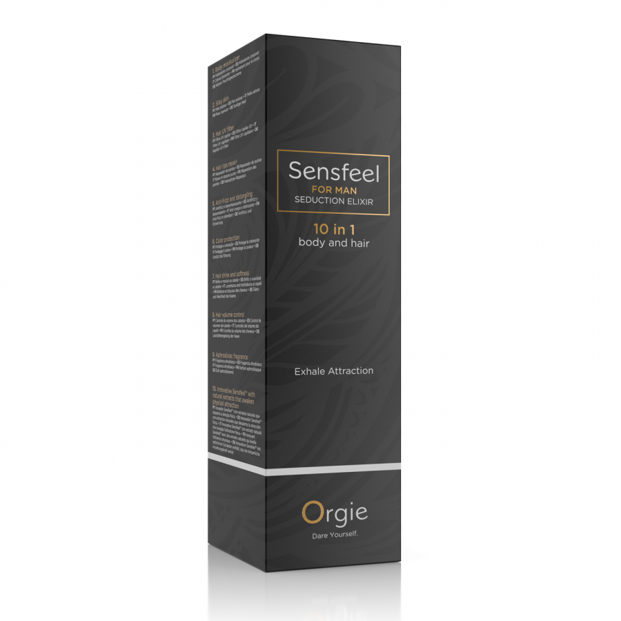 Мужской спрей с феромонами для тела и волос Orgie Sensfeel For Man Pheromone Seduction Elixir 10 в 1, 100 мл