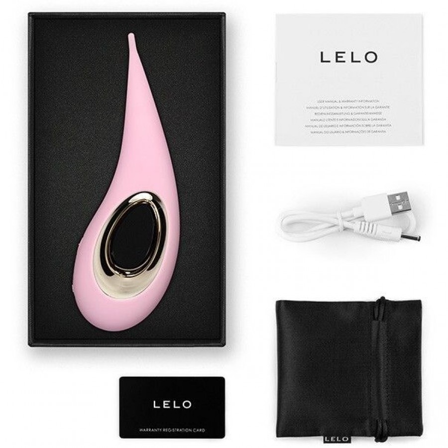 Люксовый вибратор с вращением кончика LELO Dot Pink