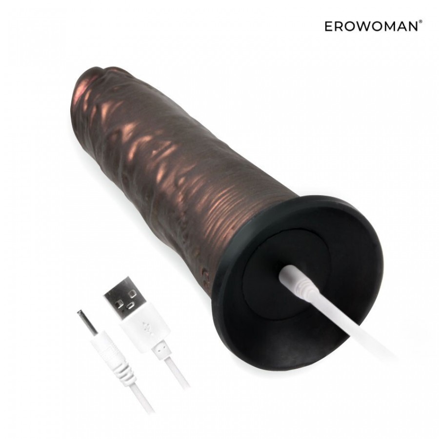 Мощный вибратор с пультом ДУ Erowoman фиолетовый 20,5 х 4,2 см