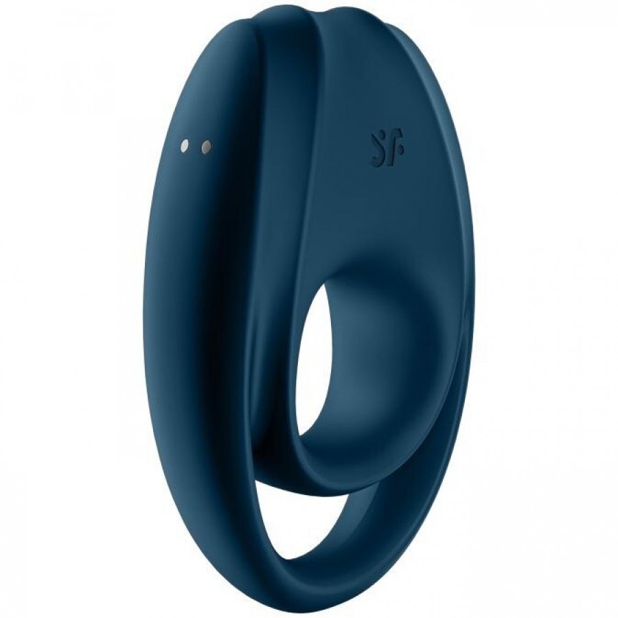 Двойное эрекционное кольцо с вибрацией Satisfyer Incredible Duo Blue