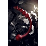 Двусторонний вибратор Black&Red by TOYFA, силикон, красный, 35 см