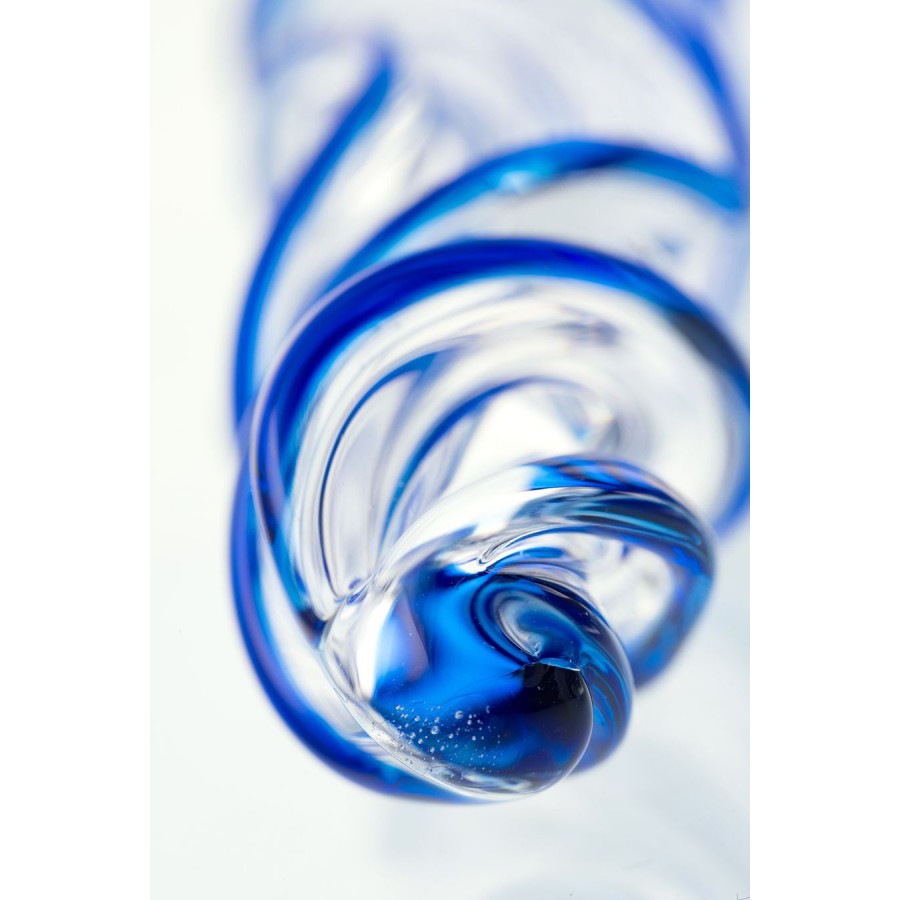 Стеклянный фаллоимитатор в форме спирали Sexus Glass, 18,7 х 2,5 см 912002