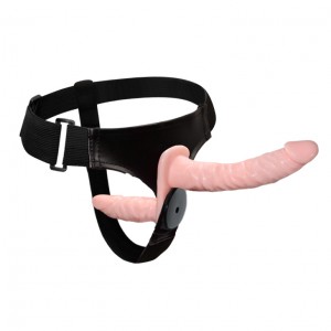 Двойной страпон для новичков на поясе с вибрацией Baile Double Heads Strap-on Двойной страпон для новичков на поясе с вибрацией Baile Double Heads Strap-on