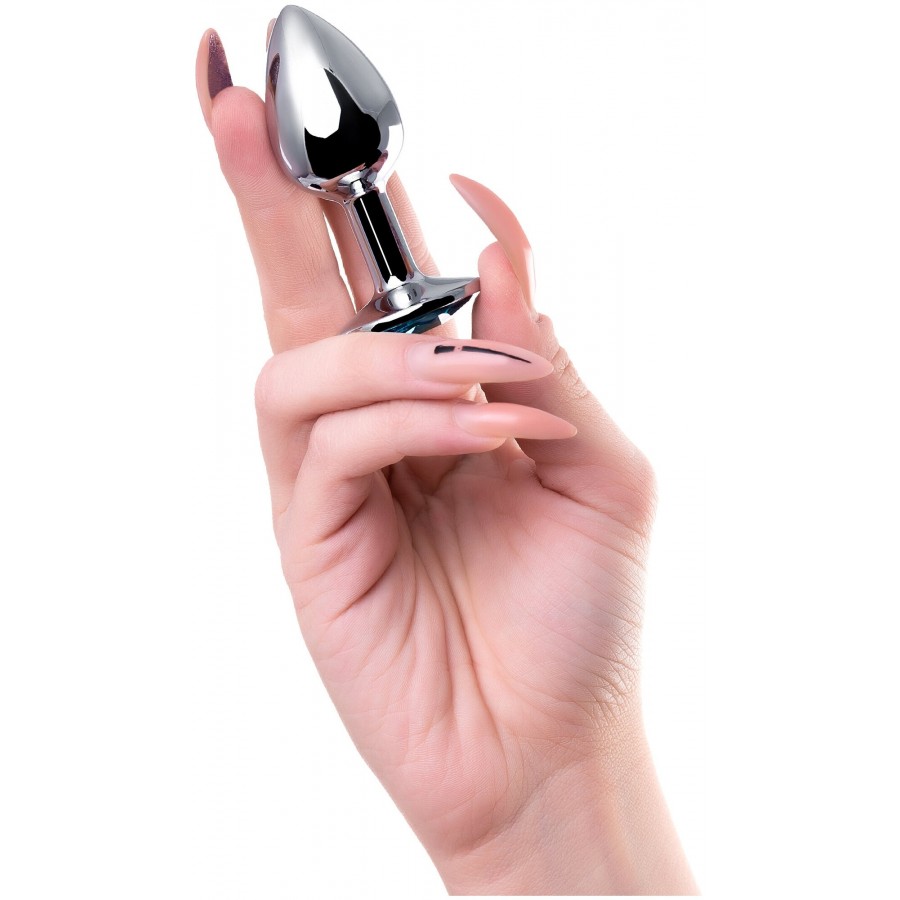 Анальная пробка с голубым кристаллом Sexy Chrystall