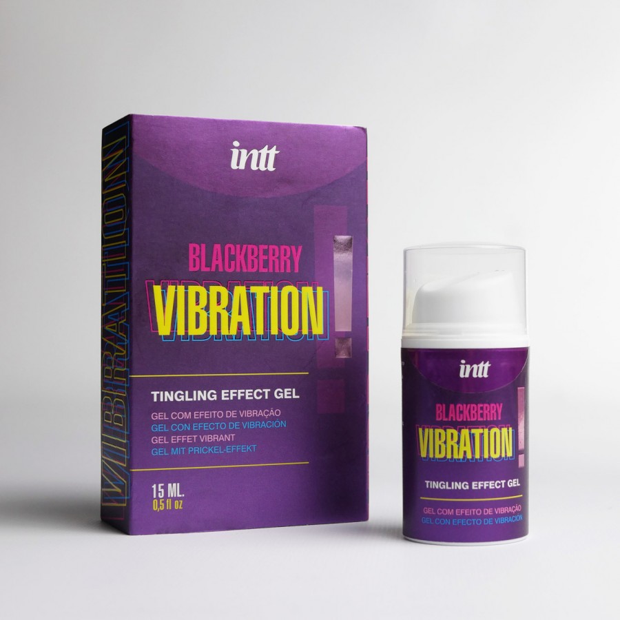 Жидкий вибратор для клитора INTT BLACKBERRY VIBRATION со вкусом ежевики, 15 мл
