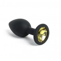 Силиконовая анальная пробка с кристаллом MMG SexToys Pluganale Piccolo Yellow 7 х 2,7 см Силиконовая анальная пробка с кристаллом MMG SexToys Pluganale Piccolo Yellow 7 х 2,7 см