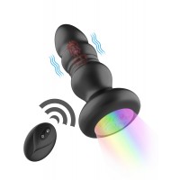 Светящаяся анальная пробка с поступательными движениями, вибрацией и пультом ДУ Bump Orgasm Светящаяся анальная пробка с поступательными движениями, вибрацией и пультом ДУ Bump Orgasm
