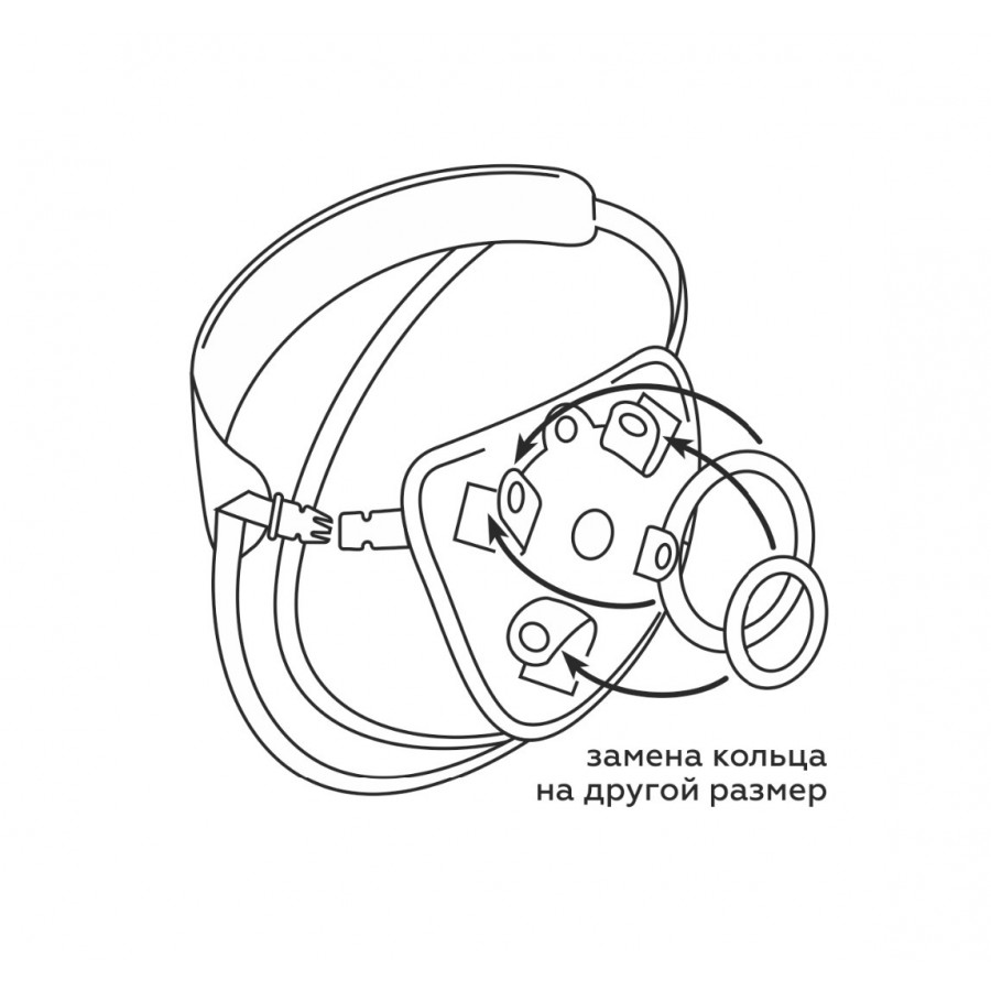 Страпон с 2-мя насадками BEST UNI STRAP 530803