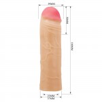 Увеличивающая насадка на пенис Pretty Love Chane 18 х 3,9 см (+5 см)