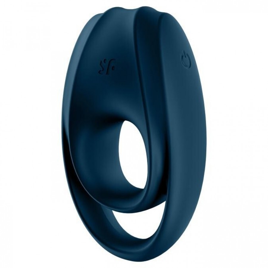 Двойное эрекционное кольцо с вибрацией Satisfyer Incredible Duo Blue