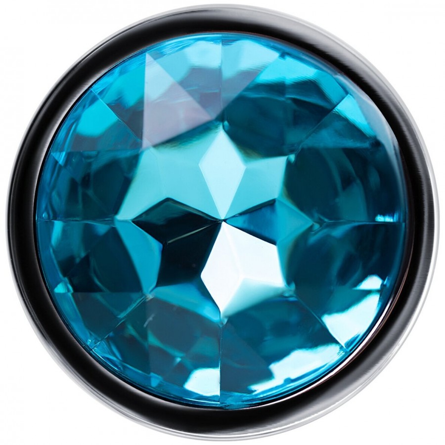 Анальная пробка с голубым кристаллом Sexy Chrystall