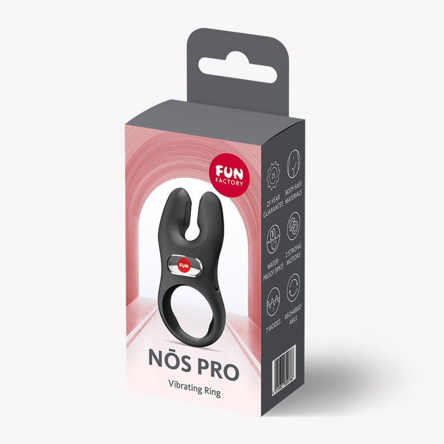 Эрекционное кольцо с вибрацией Fun Factory Nos PRO Black