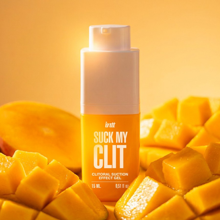 Возбуждающий гель для клитора с эффектом посасывания INTT SUCK MY CLIT со вкусом манго, 15 мл