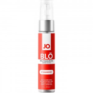 Вкусный гель для минета и глубокой глотки JO BLO Клубника, 30 мл