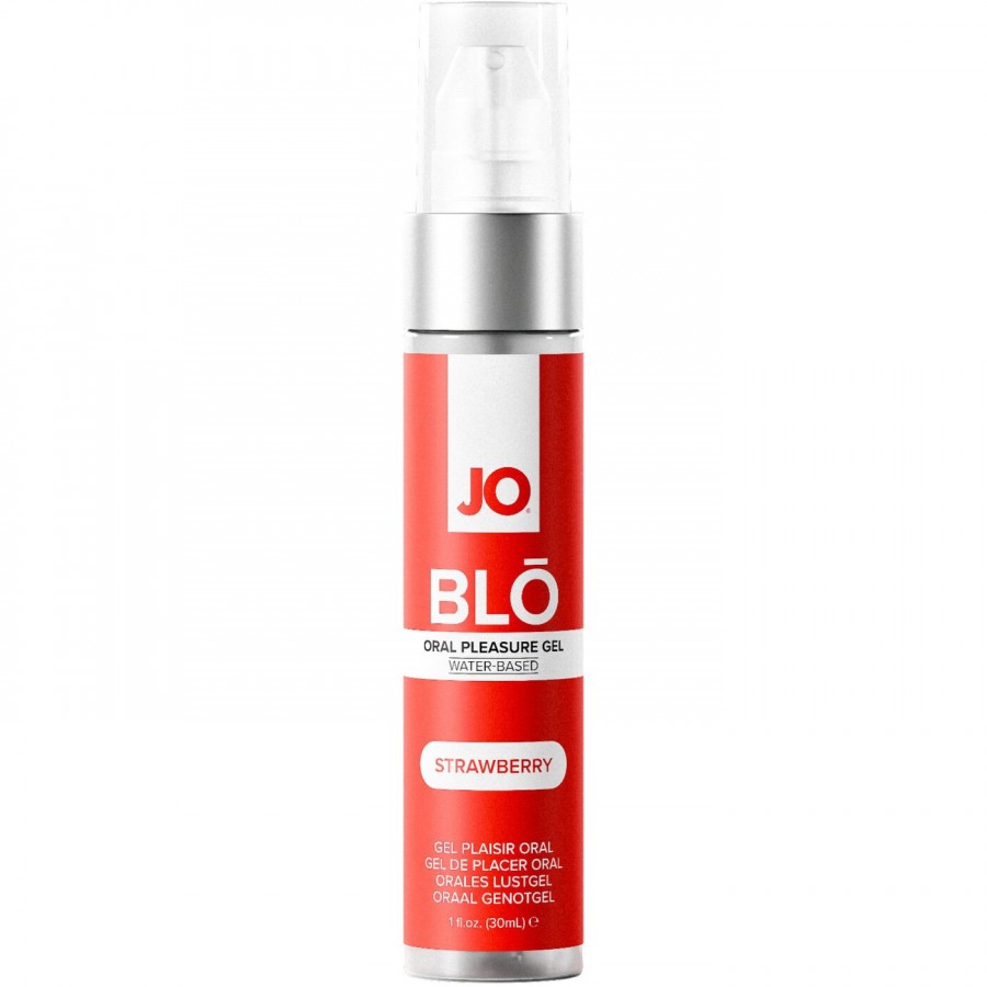 Вкусный гель для минета и глубокой глотки JO BLO Клубника, 30 мл