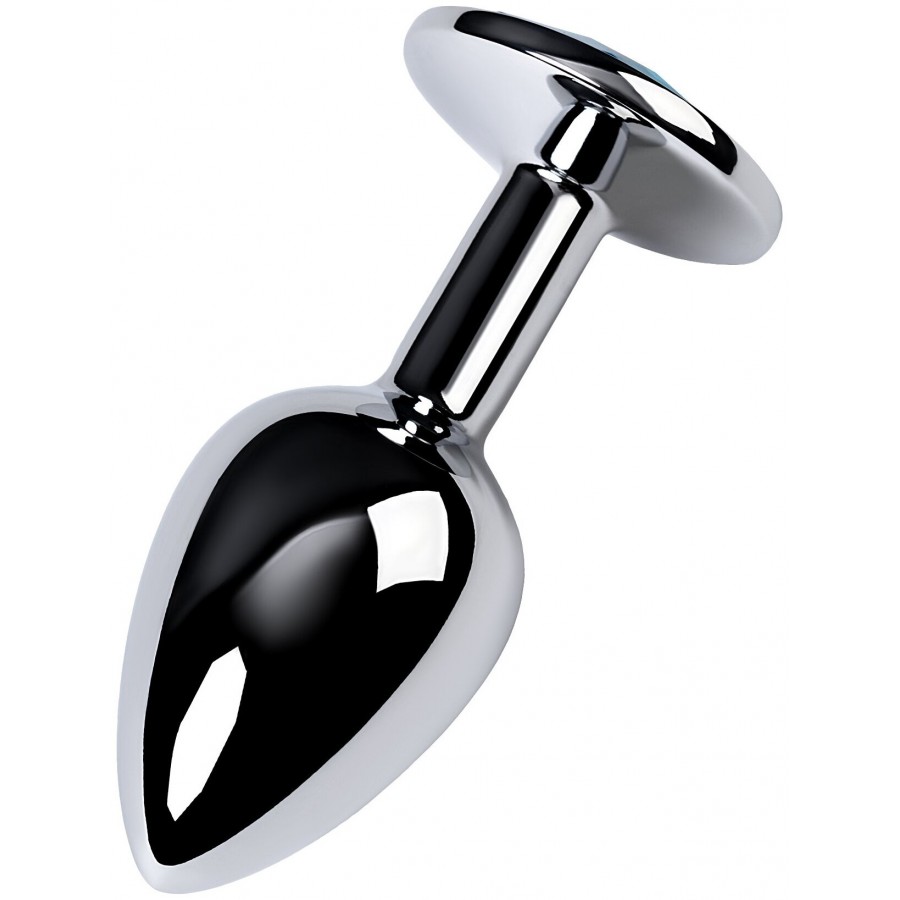 Анальная пробка с голубым кристаллом Sexy Chrystall