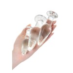 Набор стеклянных анальных пробок Sexus Glass 3-3,5-4 см 912306 Набор стеклянных анальных пробок Sexus Glass 3-3,5-4 см 912306