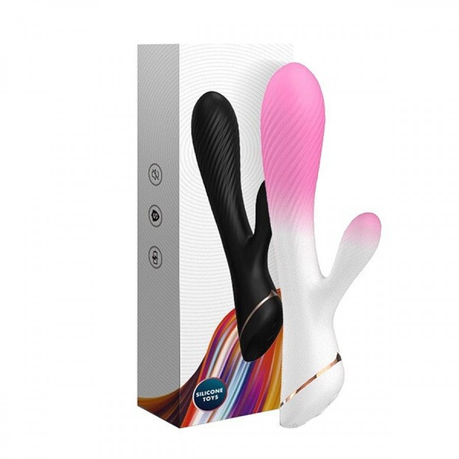 Стильный вибратор-кролик 20,5 х 3,5 см USK-V25