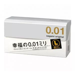 Полиуретановые презервативы Sagami Original 001 L-Size 10 штук