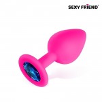 Анальная пробка с кристаллом Sexy Friend 8 х 3.5 см SF-70290-15