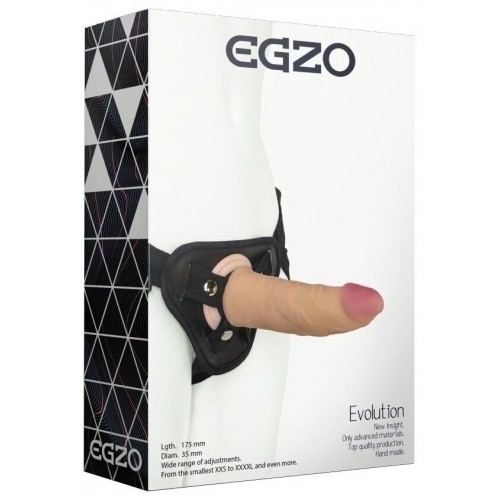 Страпон harness EGZO со съемной насадкой - 17,5 см. 