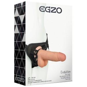 Страпон harness EGZO со съемной насадкой - 18,5 см. 
