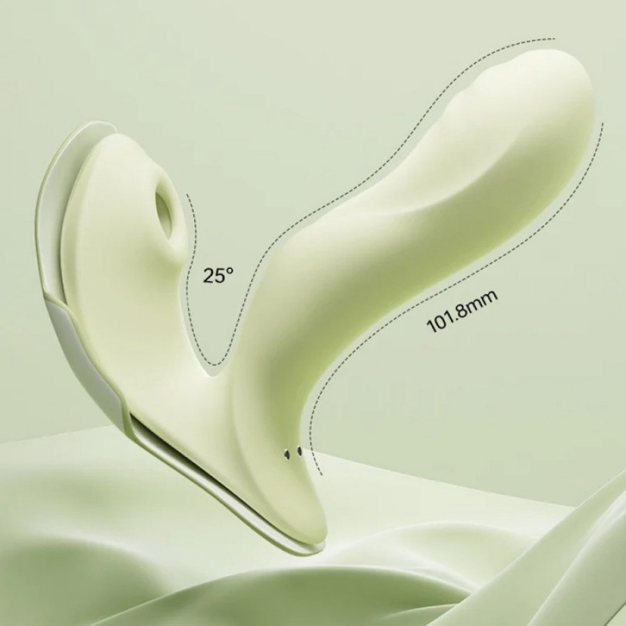 Многофункциональный вибратор для точки G с вакуумным стимулятором и нагревом Svakom Gabrielle