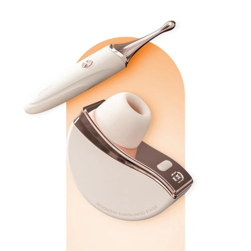 Стильный набор игрушек: вакуумный стимулятор и мощная вибропуля Svakom Glam Pulse Duo Стильный набор игрушек: вакуумный стимулятор и мощная вибропуля Svakom Glam Pulse Duo